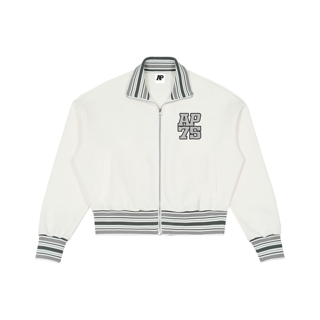 AP75 Striped Rib Collar Zip Jacket