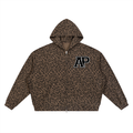 Outcalls Only Leopard Print Waffle Full Zip Hoodie