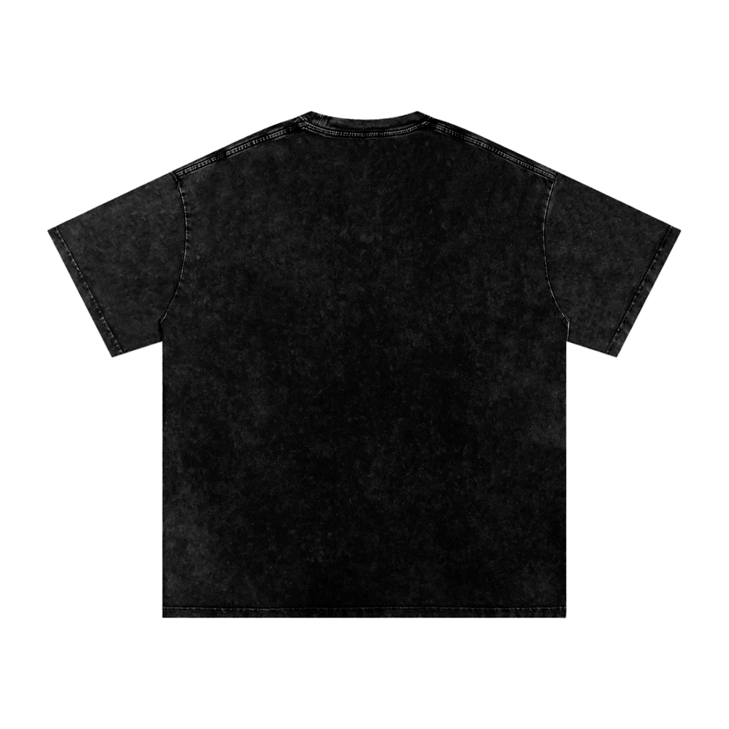 Good vs Bad Snow Washed Oversized Cotton T-Shirt