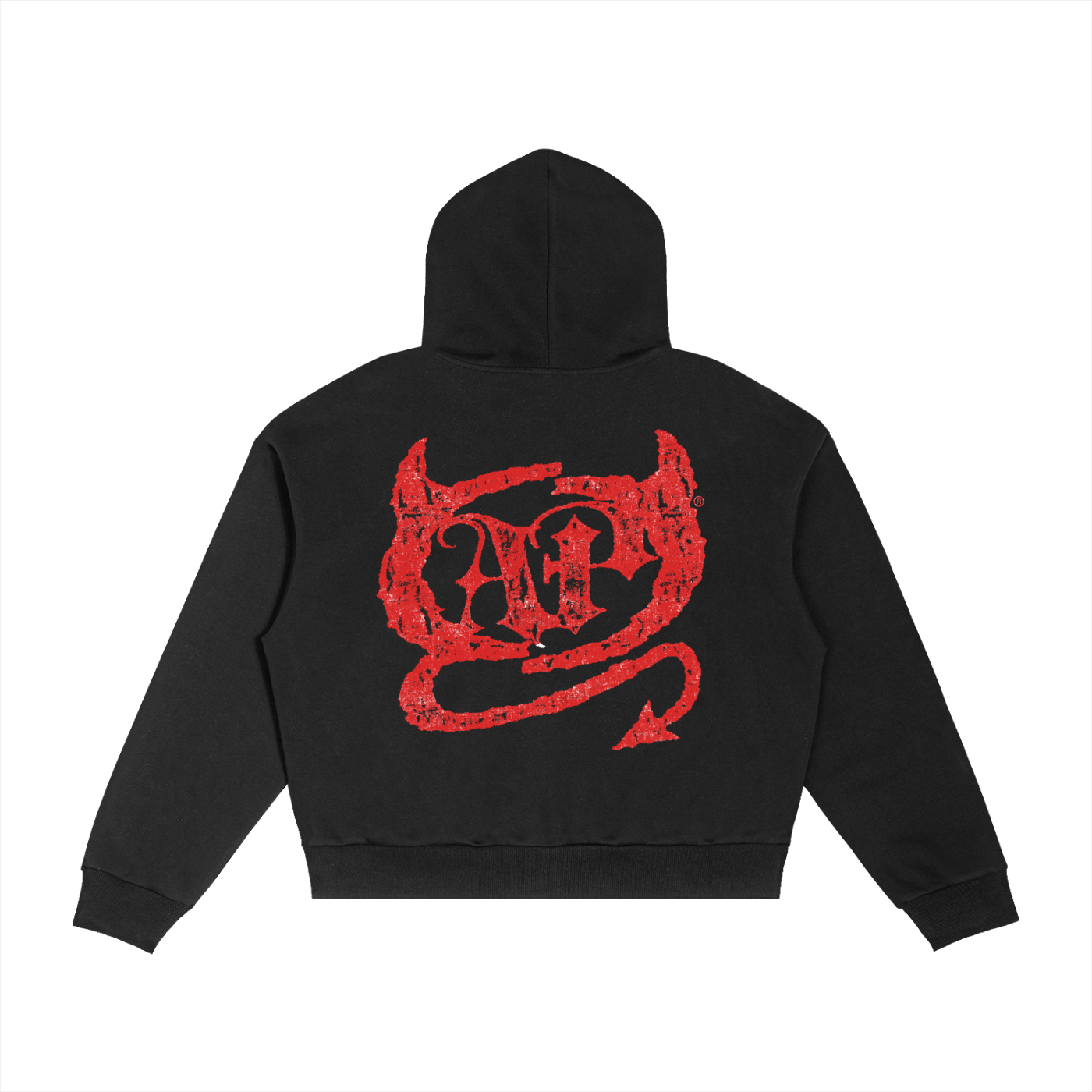 Bad Girls Listen Plaid Boxy Zip Hoodie