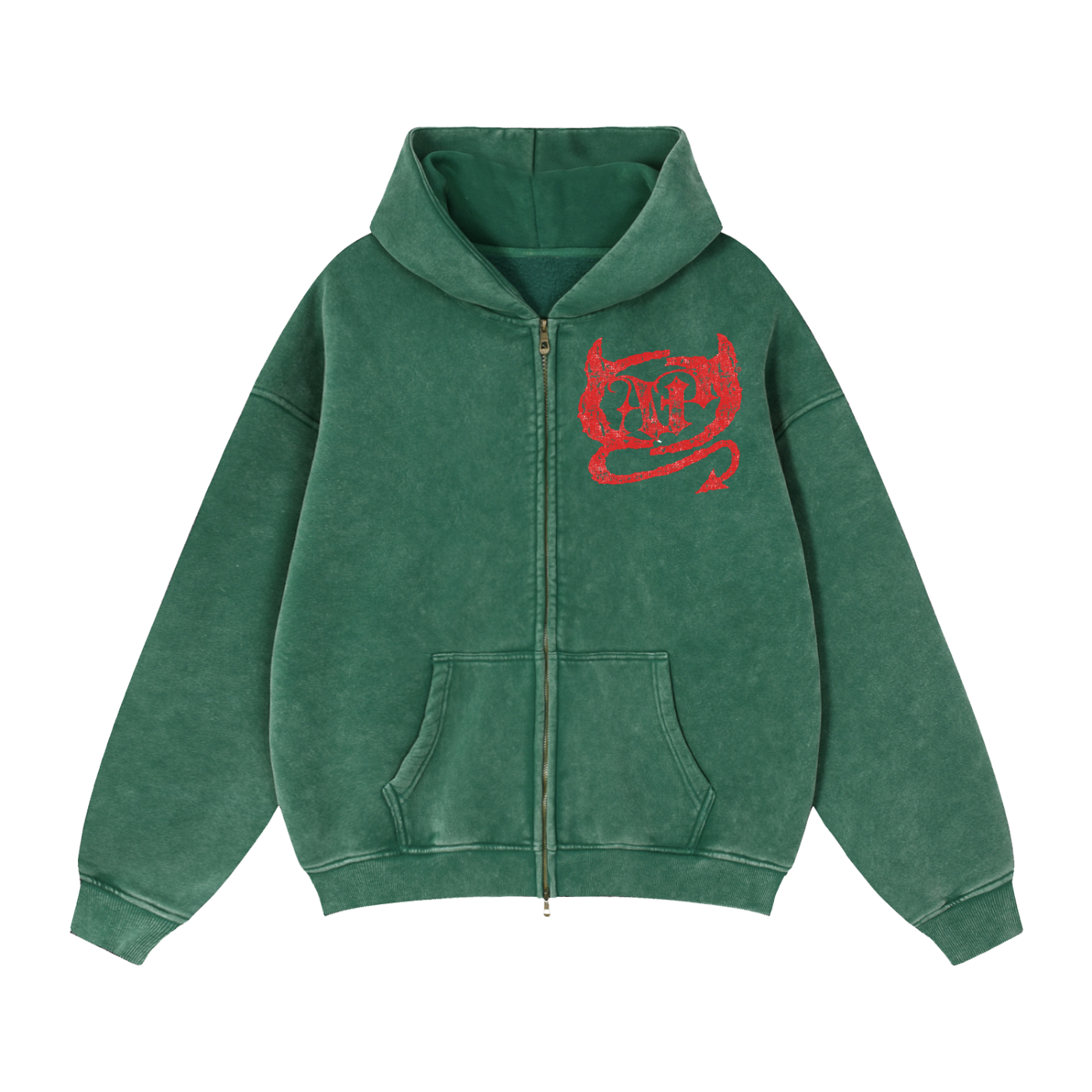 Ap Worldwide Zip Boxy Fleece Hoodie