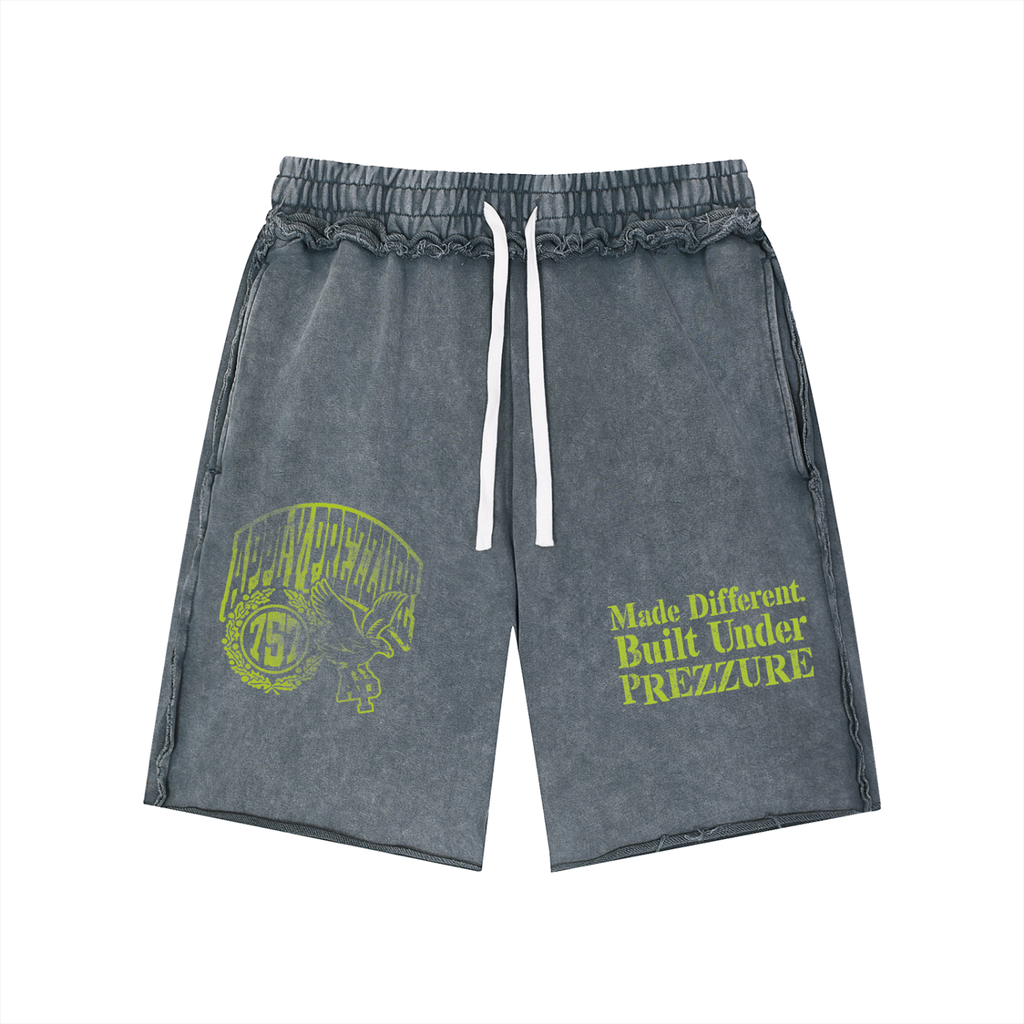 Made Different Mineral Wash Raw Edge Shorts