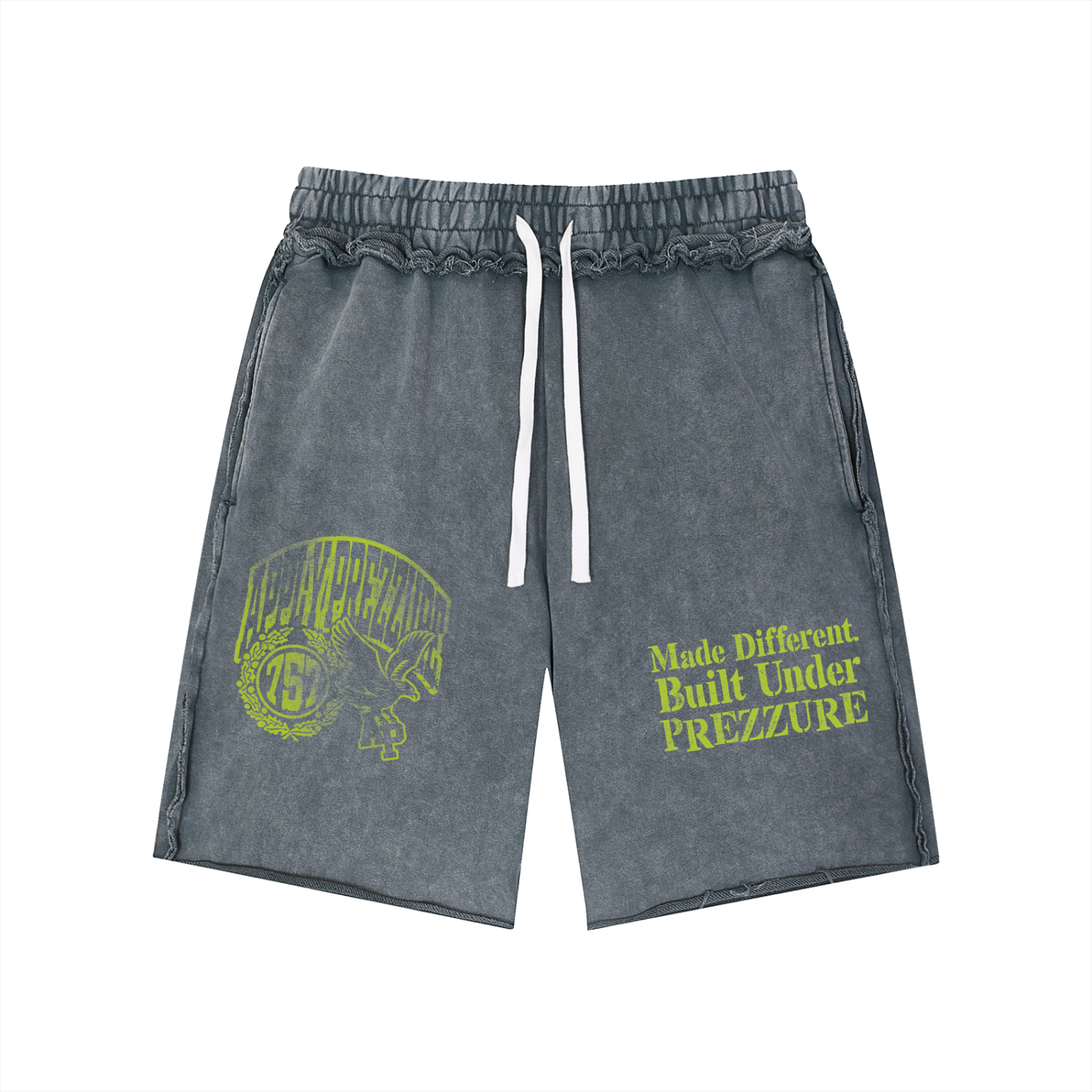 Made Different Mineral Wash Raw Edge Shorts